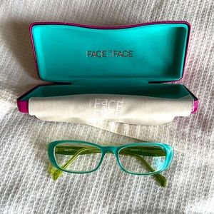 Turquoise and green Face a Face glasses